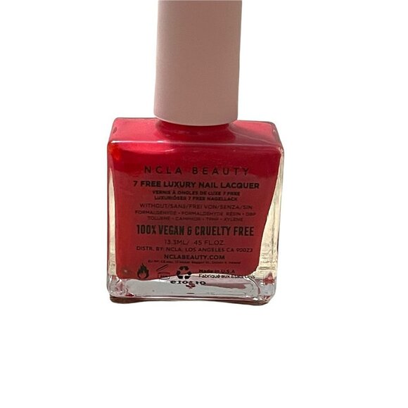 NCLA Beauty Los Angeles New Call My Agent Vibrant Bright Red Cream Nail Polish - Picture 5 of 5